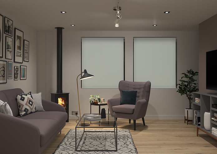 Rimini (Blackout), Grey & Optima Dawn - Double Roller Blind - Image 7